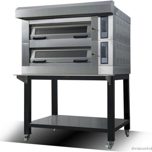New Arrival 2-deck 4-trays electric oven TKP-202E Double-layer Commercial Cake Bread Pizza fruit pie, moon cake oven 380v 14kw