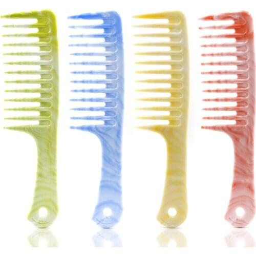 New Detangling Hair Big Tooth Comb Styling Tools Hairdressing Anti-static Plastic Hair Comb Wide Tooth Comb For Curly Hair