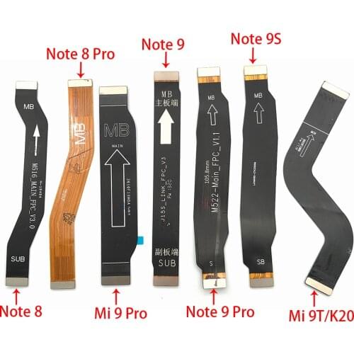 Main Flex Cable For Xiaomi Redmi Note 9S 8 9 Pro K20 / Mi 9T / Mi 9 Pro Connect Mainboard To LCD Screen Ribbon