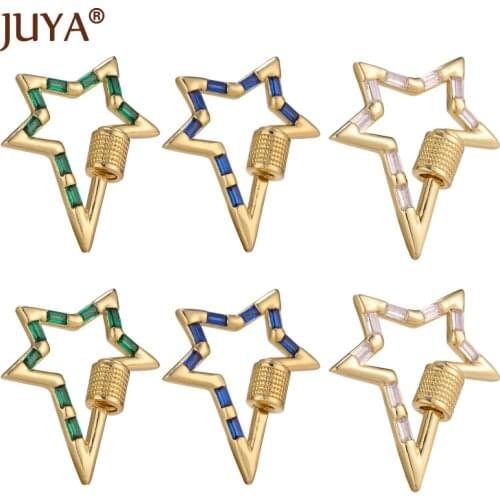 Popular Star Shape Clasps With High Quality Zircon DIY Jewelry Making Girls Necklace Accessories Supplies