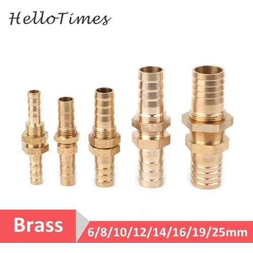 2pcs brass 6/8/10/12/16/19/25mm straight connector garden irrigation aquarium air line joints gas tube adapter
