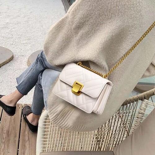 Ladies Luxury Brand Handbags Sac A Main Crossbody Bags for Women 2021 Leather Shoulder Bags Female Messenger Bag Gold Chain