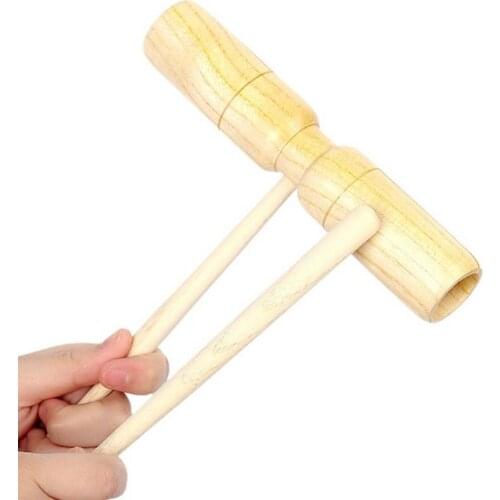 Hand-held Wooden Kids Children Sound Musical Knock Toy Percussion Instrument