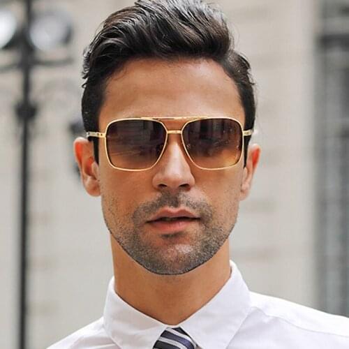 Feishini 2021 Retro Square Sunglasses Men Polarized Luxury Brand Designer Driver Safety Outdoor Eyewear Man Shades UV Protection