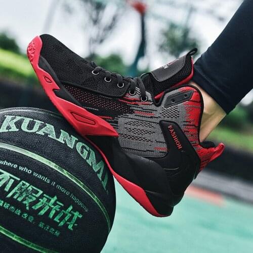 Sport Mesh Breathable Sneaker Men Basketball Shoes Rubber Platform Basket Homme Men Sneakers Size 36-48 Running Jogging Trainers