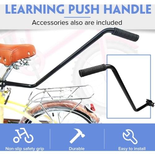 Bike Training Push Grab Balance Handlebar Bicycle Pole Trainer for Kids Children Learn Cycling Auxiliary Vehicle Bike