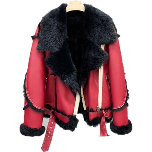 2020 New Winter Jacket Women Natural Leather Coat And Jackets Genuine Sheepskin Leather And Real Sheep Fur Liner Outerwear