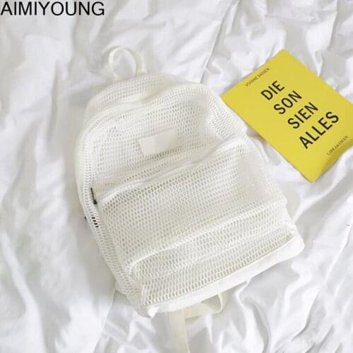 AIMIYOUNG Women Backpacks Hollow Out School Bags For Teenagers Girls Daily Backpacks Bagpack Mochila Feminina Escolar