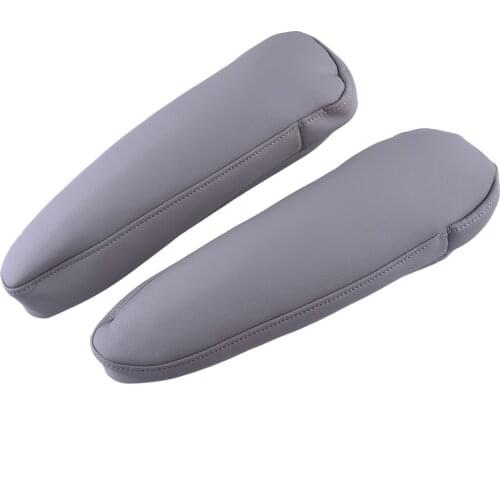 1Pair Front Seat Armrest Protector Cover Cap Car PU Leather Gray Fit For Toyota Sienna 2011 2012 2013 2014 2015 2016 2017 2018