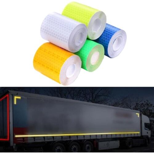 1 Roll Car Reflective Tape Sticker Safety Mark Car Styling Self Adhesive Warning Tape Motorcycle Bicycle Film Decoration Tool