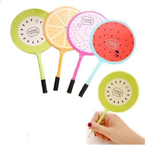 40pcs Cute Creative Fruit Ballpoint Pen Fan Shape Writing Pens Fashion Office School Supplies Stationery For Kids Gifts