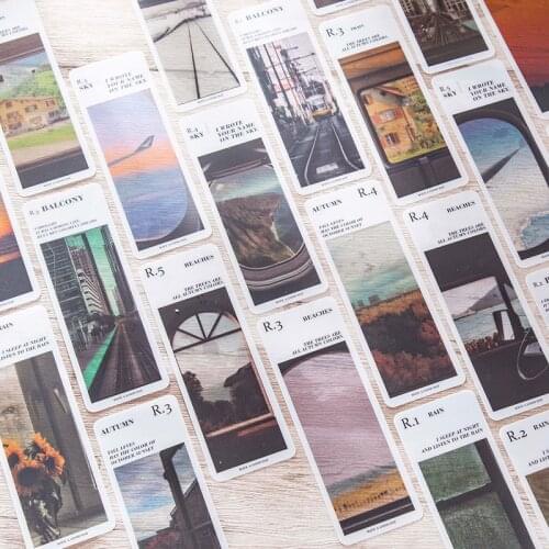 5sheets Bookmarks Vintage Matte PET Bookmark Simple Translucent DIY Scenery Wall Decorative Scrapbooking Cards School Supplies