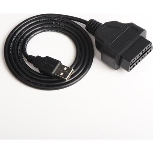 Car power adapter cable cigarette lighter obd female charger OBD2 plug USB interface cable