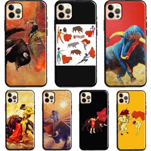 Bullfight Bull Fight Silicone Case For iPhone XR X XS MAX SE 2020 6S 7 8 Plus 12 Mini 11 Pro Max Shell Cover