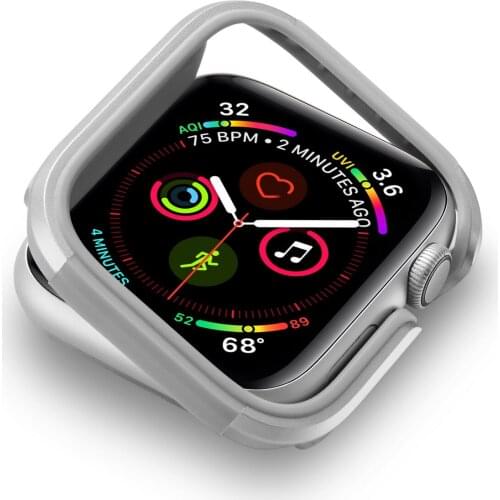 Aluminum Alloy+Soft TPU Case for Apple Watch Series SE 6 5 4 Thin Shockproof Protector Cover Durable Bumper for iWatch 40mm 44mm