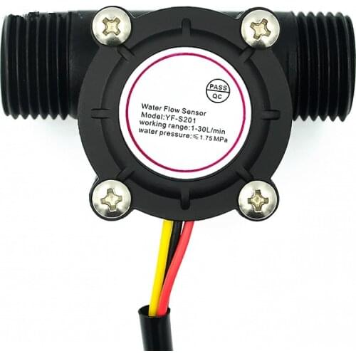 1pcs Water Flow Sensor Flowmeter Hall Flow Sensor Water Control 1-30L/min