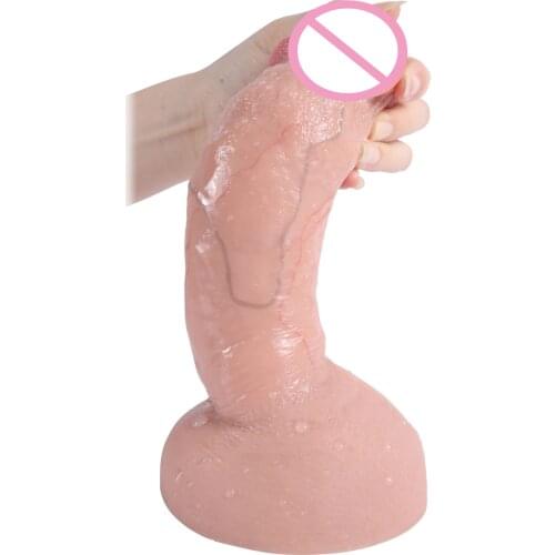 Skin Feeling Double-layer Silicone Realistic Dildo Huge Penis G Spot Stimulate Big Dick Females Masturbation Sex Toys For Women