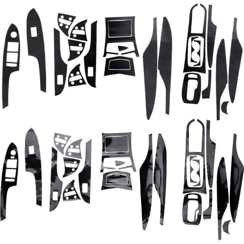 DWCX 21pcs Car Interior Door Instrument Console Cover Trim Sticker Kit Fit For Cadillac ATS-L 2014 2015 2016 2017 2018 Styling