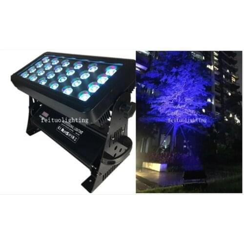 E-2pcs 24*12watt rgbwa uv 6 in 1 leds ip65 outdoor battry wifi led wall washer city color light