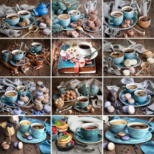 GATYZTORY DIY Painting By Numbers On Canvas Oil Pictures For Adults Afternoon coffee Landscape Coloring By Number Home Decoratio