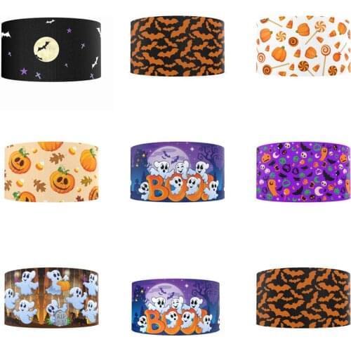 Halloween Grosgrain Ribbon Fabric Gift Wrapping DIY Sewing Wrapping Art Sewing Bow-knot Crafts Home Packing,5Yc19243