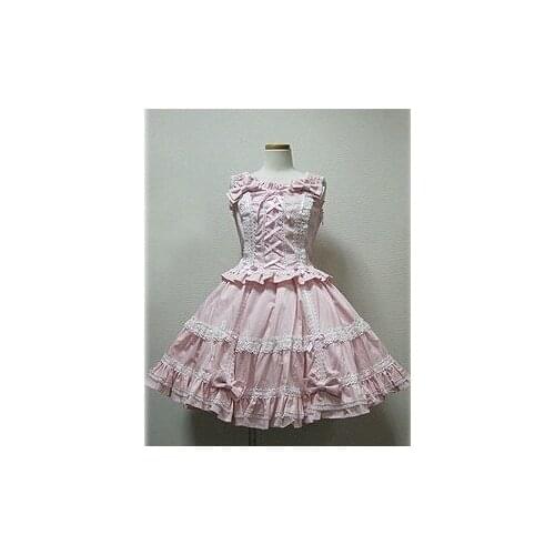 LLT034) Lolita Dresses Short Sleeveless Sweet Lolita Short Dress Ball Gown Fancy Prom Dress Halloween Party Masquerade Costume