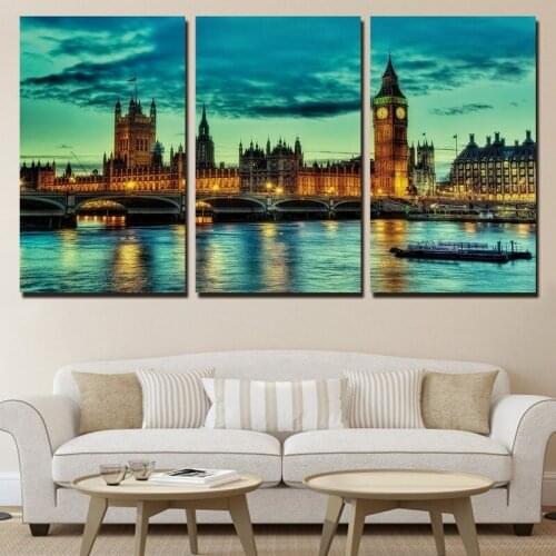 Fashion Home Decoration Posters Cafes Leisure Clubs British Big Ben Inkjet Bedroom Frameless Printing Hanging Painting Core