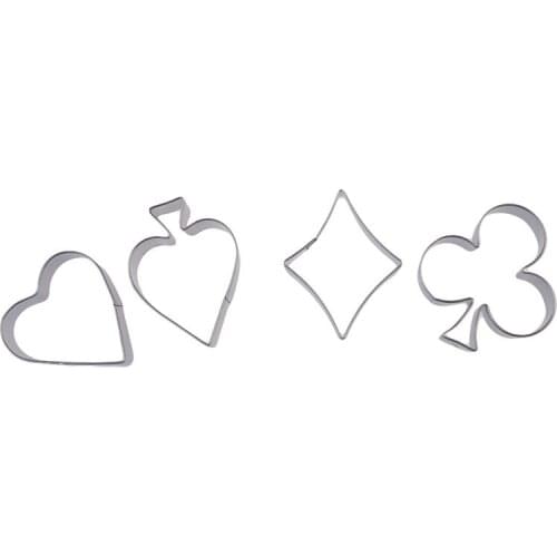 4x Stainless Steel Poker Fondant Biscuit Pastry Cookie Cutter Mold Tool Set Cпресс-формы для выпечки