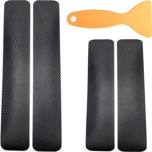 4PCS Car Door Sill Carbon Sticker For Ford Focus 2 3 1 Fiesta Mondeo MK4 MK5 Transit Fusion Ranger Mustang Explorer Accessories
