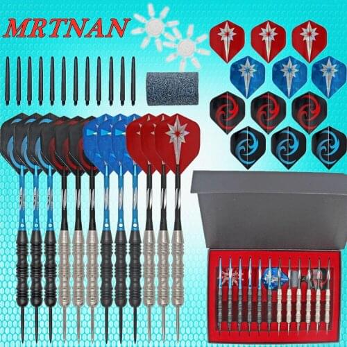 New 12 pieces/set of professional hard steel tip darts high quality competition hard darts set indoor sports throwing darts