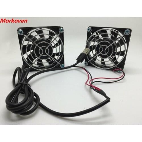 Cooling Fan Heat Radiator USB Power Ultra Silent Dissipate Temperature Control For RT-AC68U EX6200 AC15 AC68U Router cooler 7CM