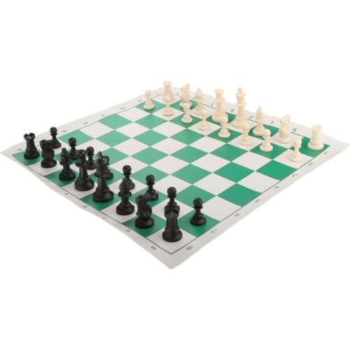Portable Chess Set 45x9cm International Chess Tournament Chees Pieces Easy Carrying Educational Toys for Kids Adults Party