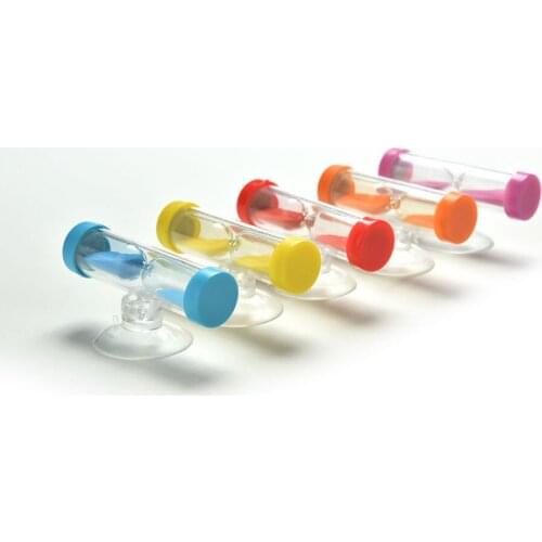3 Minute Hourglass Sand Timer Clock Sandglass For Tooth Brush Shower Timer With Suction Cup Kid Child Math Learning Toys