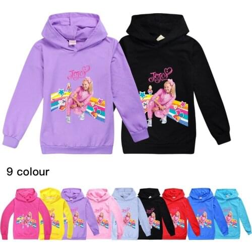 Unisex 9 colors Girls Jojo Siwa Clothes Casual Tracksuit Children Hoodies Jacket Sportswear Boys Spring Sport Clothing+hair bow