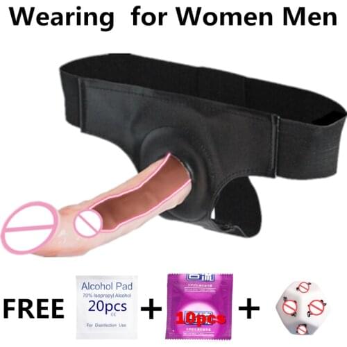 Strap On Huge Long Dildo Realistic penis Sleeve Sex Toys Adult Enhancer Enlargement For Women Men Female Lesbian Masturbation