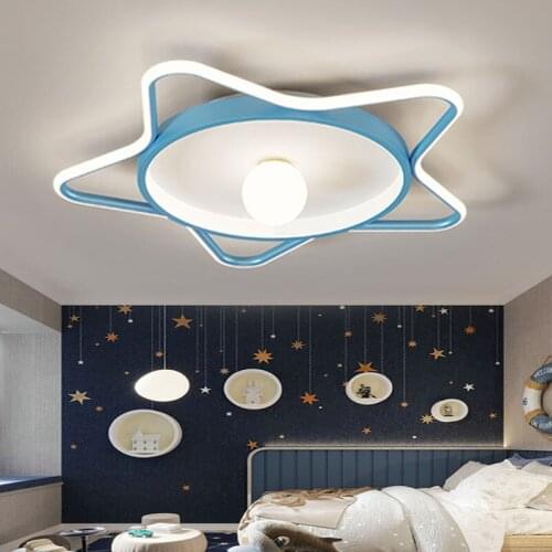 Modern Luster Ceiling Lamp for Bedroom Living Dining Children Baby Room Indoor Star Decorative Lighting Fixture with Bulbs