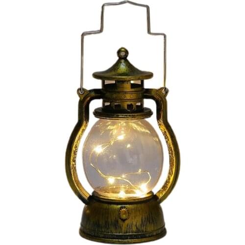 Vintage LED Hurricane Battery Operated Lamp Antique Plastic Hanging Lanterns with Dimmer Switch for Indoor Outdoor Usage