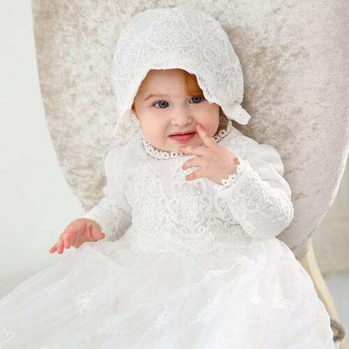 Vintage Baby Girl Dress Baptism Dresses for Girls 1st year birthday party wedding Christening baby infant clothing bebes