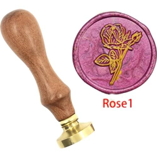 Natural Tree Plant wax seal copper brass stamp wood handle,DIY Scrapbooking Hydrangea copper head,Vintage spoon high quality052