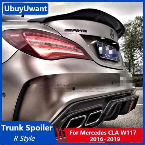 CARBON FIBER Rear Trunk Spoiler for Mercedes Benz CLA W117 CLA200 CLA220 CLA260 2016-2019 Car Spoilers Car Tail Wing Decoration