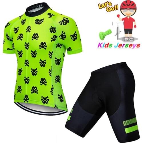 2021 Summer Children Cycling Clothing Camouflage MTB Kid Cycling Jersey Wear Cycling Clothes Short Set Sleeve Bicycle