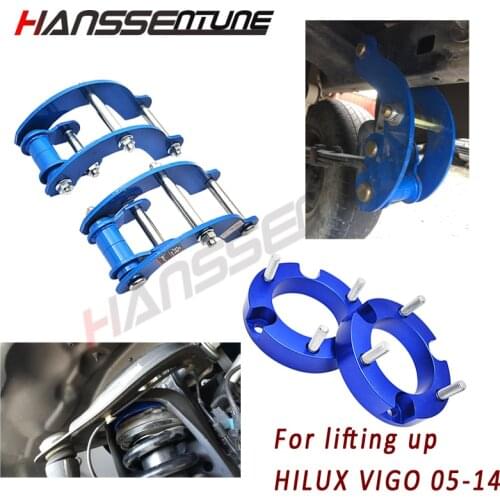 4x4 Car Chassis Accessories Extended 2 Inch Rear Kit Leaf G-Shackles And Lift Up Front Spacer For Hilux Vigo 2005-2014