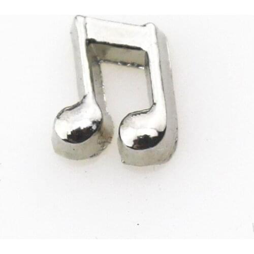 50pcs/lot silver note music floating charms living glass memorty floating lockets wholesale diy jewelry