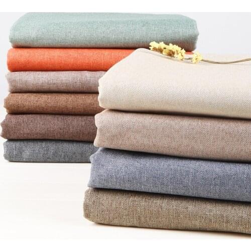 50x148cm Cotton Linen Fabric for Patchwork Quilting/DIY Sewing/Sofa Table Cloth/Furniture Cover Tissue/Cushion Meter