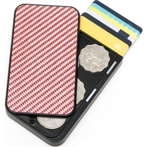 BISI GORO Carbon Fiber Protector Credit Card Holder RFID Blocked Single Box Thin Wallet Multifunction Business Men Slim Card Cas
