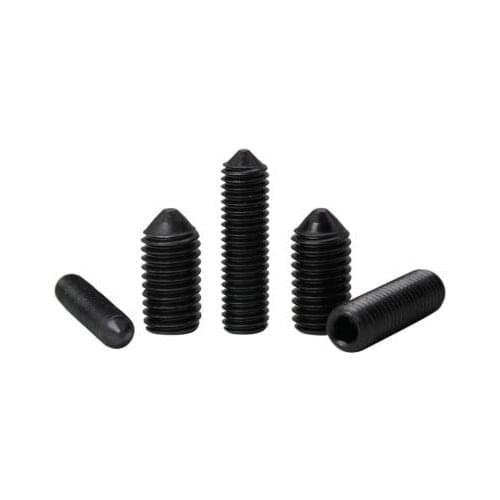 10pcs M8 Allen tip end screws hex socket headless grups screw tightly set grup bolt alloy steel black color DIN914 6mm-40mm long