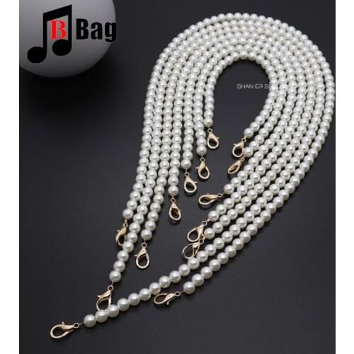 8mm 10mm DIY pearl chain bag strap Purse Chain Strap Handle Replacement Handbag Shoulder Bag Chain Accessories Bag decoration