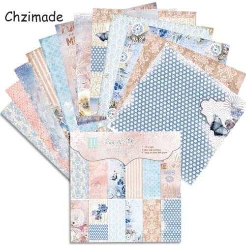 Chzimade 12Pcs/lot Love Style Scrapbooking Paper Pack For Card Making Handmade Decorative Background Diy Paper Crafts