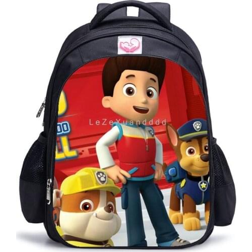 New Fashion 16-inches PAW PATROL Printing Cartoon Children Backpack for Girl Boys Kindergarten Schoolbag for Kids School Bags