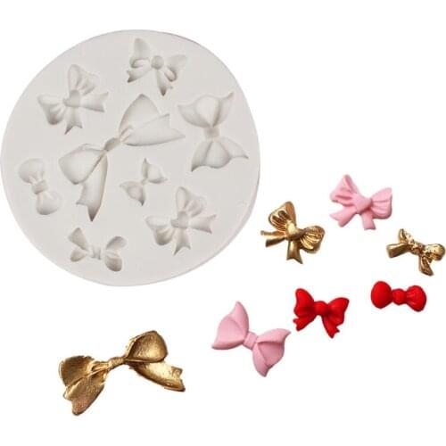Bowknot Embossed Chocolate Mold Fondant Silicone Cake Decorating Mold DIY Baking Tool